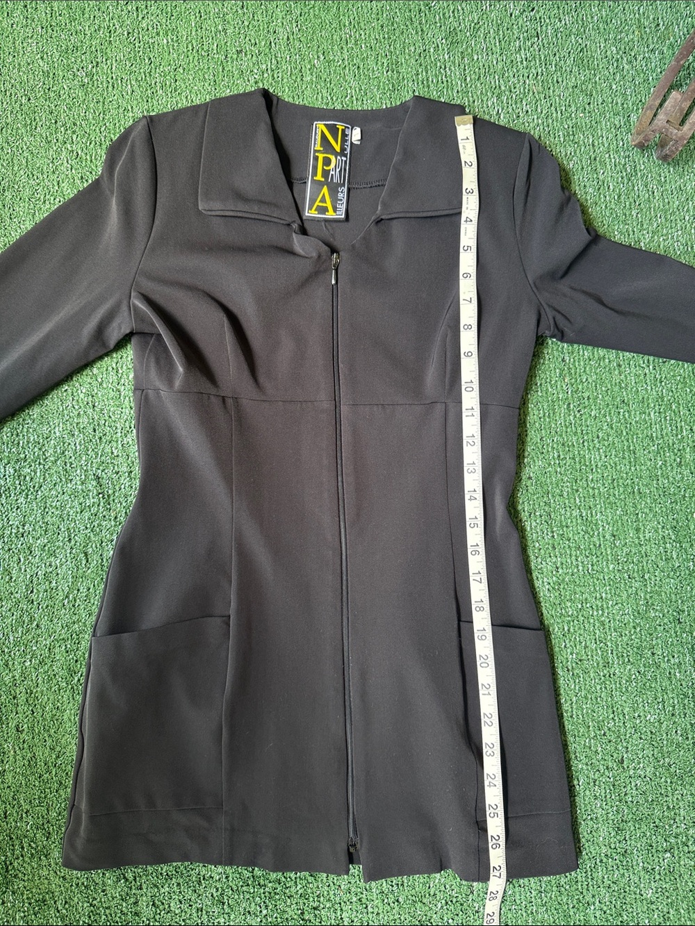 Black Zip-Front Long Sleeve Jacket - Picture 9 of 11